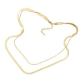 Stainless Steel Herringbone Chain Layered Necklace
