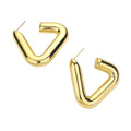 Stainless Steel Triangle Hoop Earrings