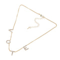 Stone Paved VOTE Initial Message Station Necklace