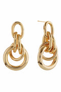 14K Double Door Knocker Post Earrings