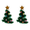 Tinsel Christmas Tree Earrings
