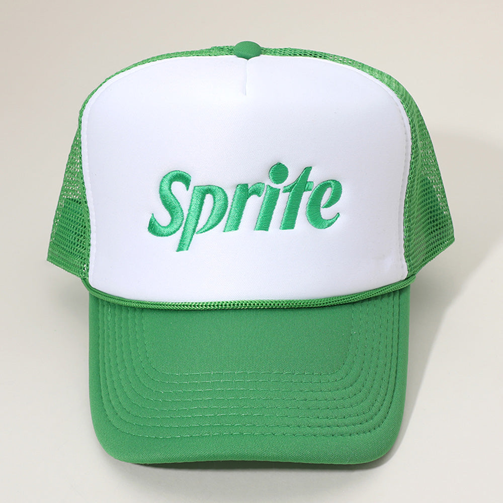 SPRITE Message Embroidered Mesh Back Trucker Cap