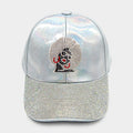 Bling Afro Girl Accented Baseball Cap