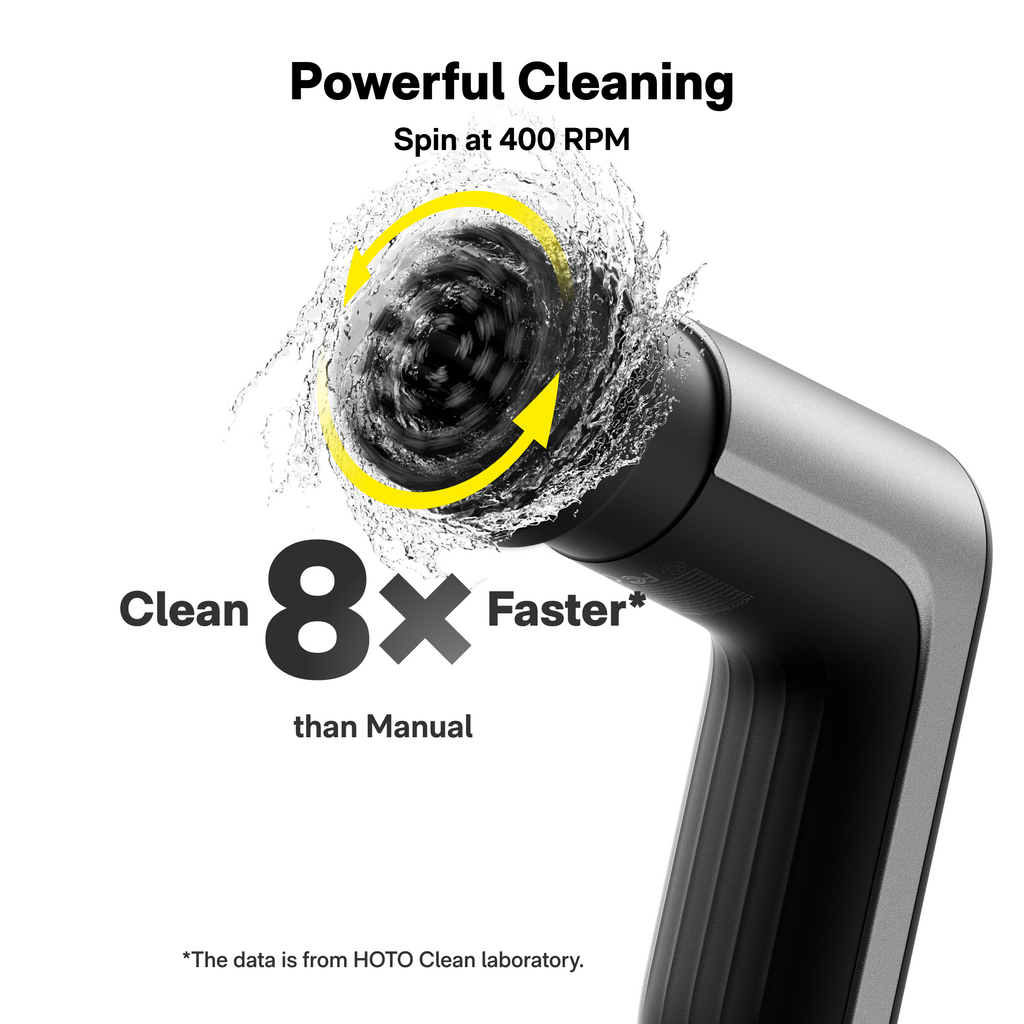 HOTO Grip™ Cordless Spin Scrubber