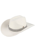 C.C Stone Glitter Band Vegan Cowboy Hat