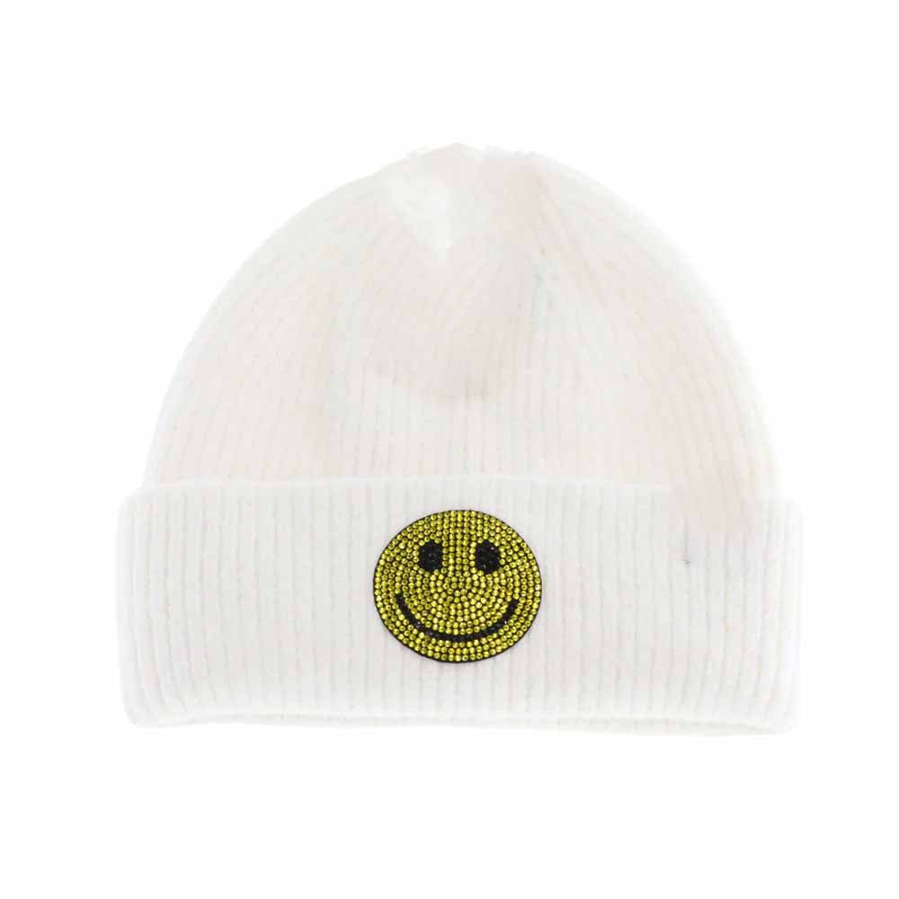 KIDS Rhinestone Smiley Face Cuff C.C Beanie