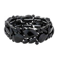 Teardrop Cluster Marquise Stone Stretch Evening Bracelet