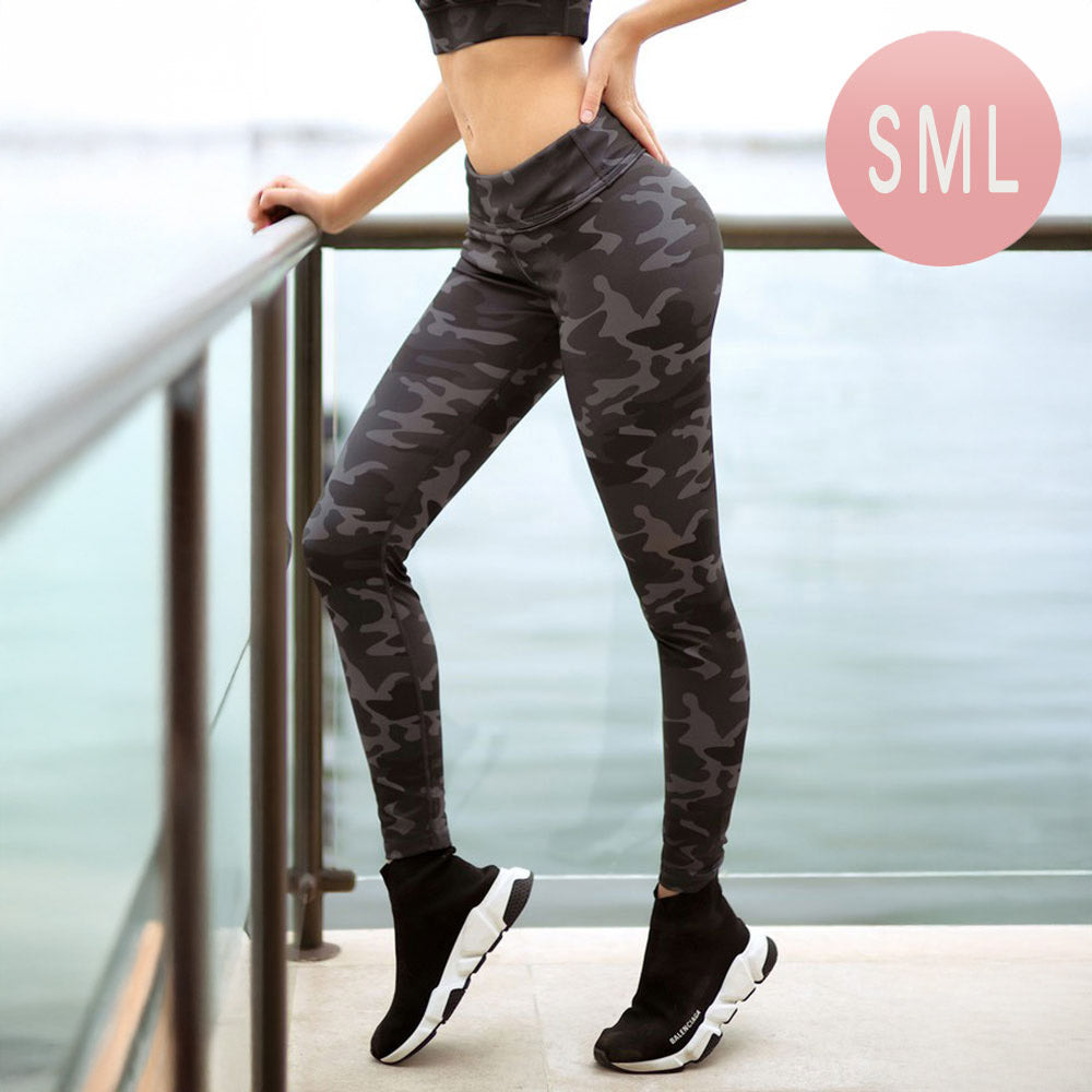 Active Dark Camouflage High Rise Leggings