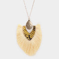 Snake Skin Tassel Pendant Long Necklace