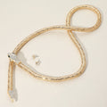 Rhinestone Studded Snake Magnetic Long Necklace