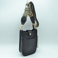 Crossbody Phone Bag with Patterned Wide Shoulder Strap