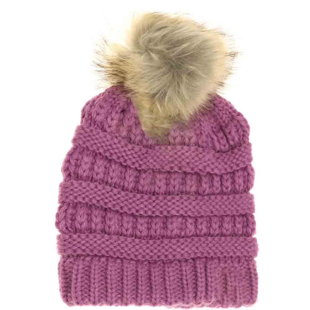Baby Fur Pom C.C Beanie