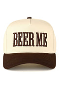 C.C Beer Me Letter Embroidered Snapback Trucker Cap
