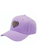 Leopard Pattern Heart Patch Baseball Cap