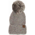 Multi Color Feather Knit Pom C.C Beanie