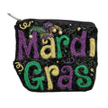 MARDI GRAS Message Seed Beaded Mini Pouch Bag