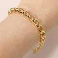 18K Gold Dipped Chunky Curb Chain Link Bracelet