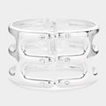 Hinged Metal Cage Bracelet