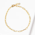 Gold Dipped Open Metal Oval Link Bracelet