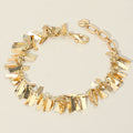 Metal Rectangular Plate Embellished Chain Bracelet