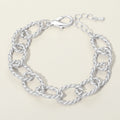 Twisted Metal Oval Link Chain Bracelet