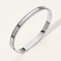 SECRET BOX_Stainless Steel Textured Hinged Bangle Bracelet