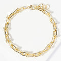 Gold Dipped Metal Hardware Link Chain Bracelet