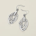 Metal Layered Teardrop Drop Earrings