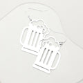 Beer Shaped Metal Earrings
