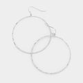 Open Circle Metal Dangle Earrings
