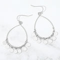 Boho Metal Coin Charm Beaded Teardrop Earrings