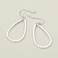Geometric Metal Open Teardrop Drop Earrings