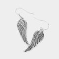 Antique Metal Angel Wing Dangle Earrings