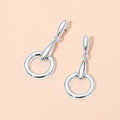 Modern Circle Drop Earrings