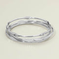 4PCS - Textured Metal Pointed Multi Layered Bangle Bracelets