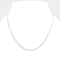 16 INCH Thin metal round omega necklace