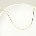 18K Gold Dipped Herringbone Chain Necklace