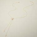 Heart Charm Accent Drop Necklace