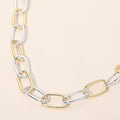 Two Tone Link Chain Necklace