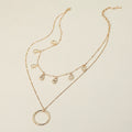 Open Circle Pendant Double Layered Metal Pendant