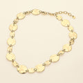 Stainless Steel Hammered Disc Link Necklace