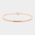 Congratulations Message Brass Thin Metal Hook Bracelet