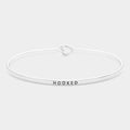 "Hooked" Thin Brass Metal Hook Bracelet