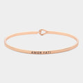 "Amor Fati" Thin Brass Metal Hook Bracelet