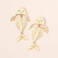 Fishbone Statement Earrings
