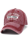 GOOD VIBES WASHED VINTAGE BASEBALL CAP