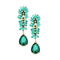 Marquise Cluster Crystal Teardrop Evening Earrings