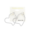 Metal Heart Hoop Earrings
