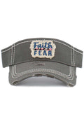 FAITH OVER FEAR VINTAGE VISOR CAP