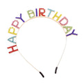 Happy Birthday Crystal Rhinestone Headband